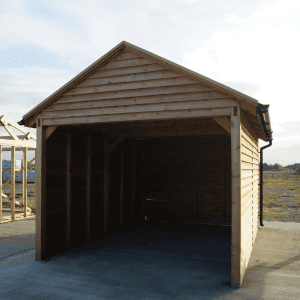 Timber garage empty
