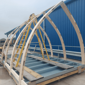 The internal structure of a timber pod kit