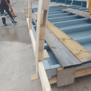 A close up of the quality of the interior of a timber pod
