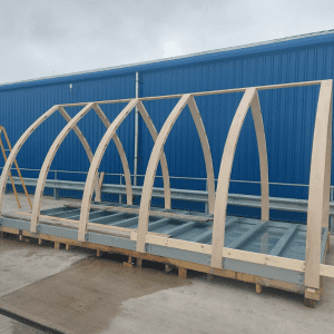 The internal structure of a timber pod kit