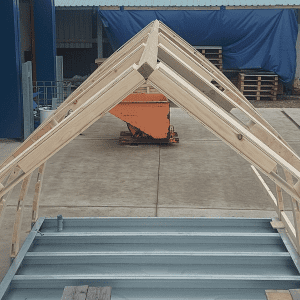 The roof structure of a timber pod kit